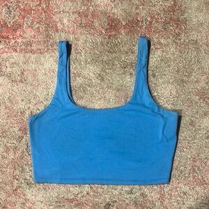 Wild Fable Blue Sleeveless Crop Tank Top